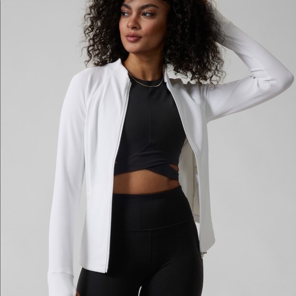Athleta Jackets & Coats Athleta Salutation Ribbed Jacket Bright